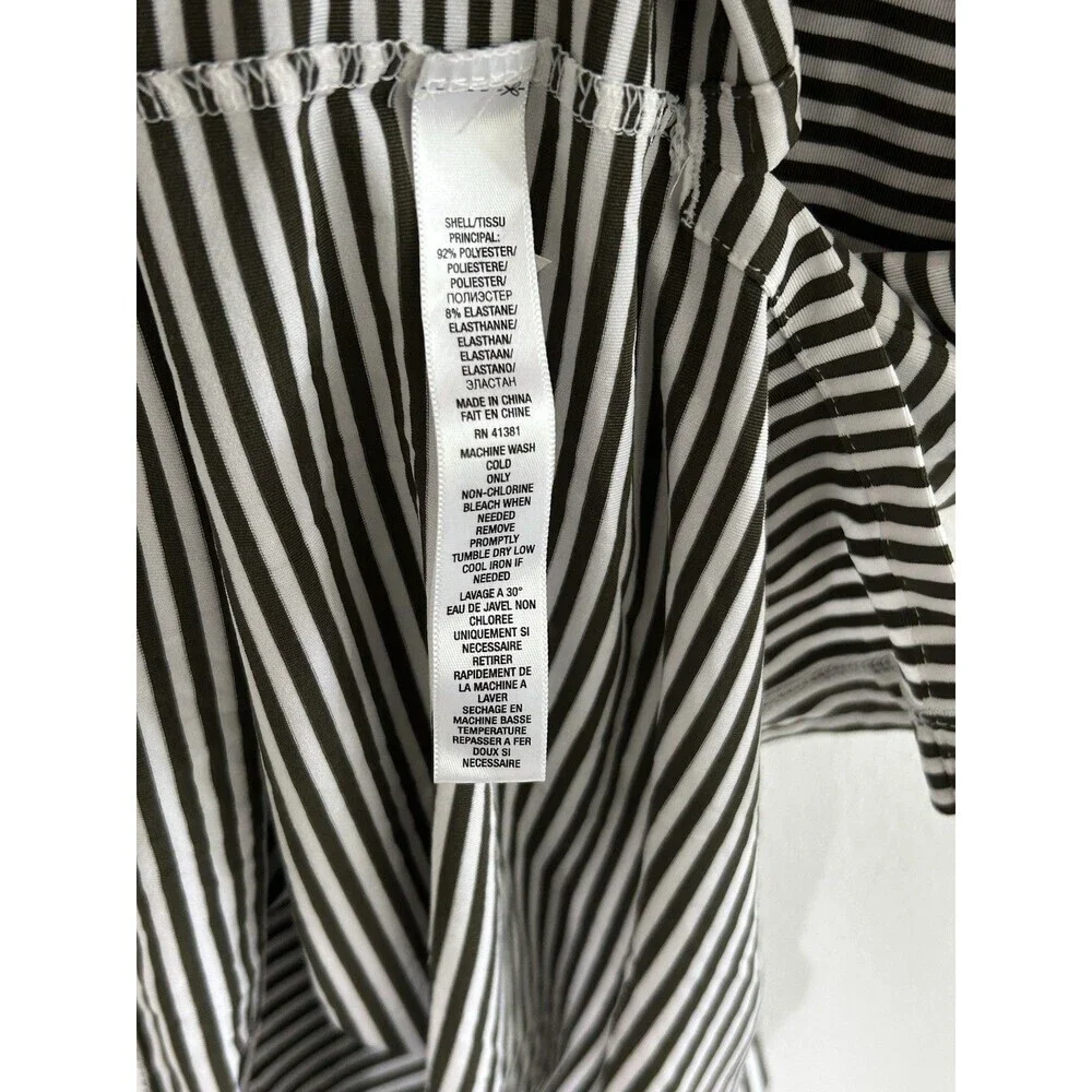 Men's Ralph Lauren RLX Polo Shirt Size Large Striped Black White Golf Preppy